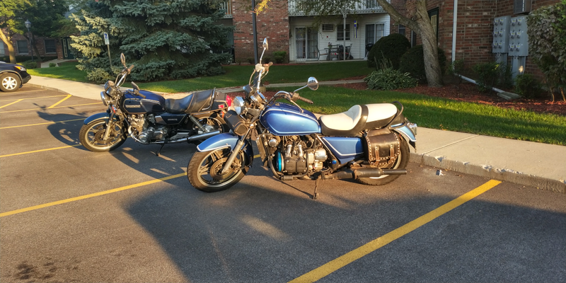 Illustration for article titled Got the Goldwing and the GS850G out for a little photoshoot.